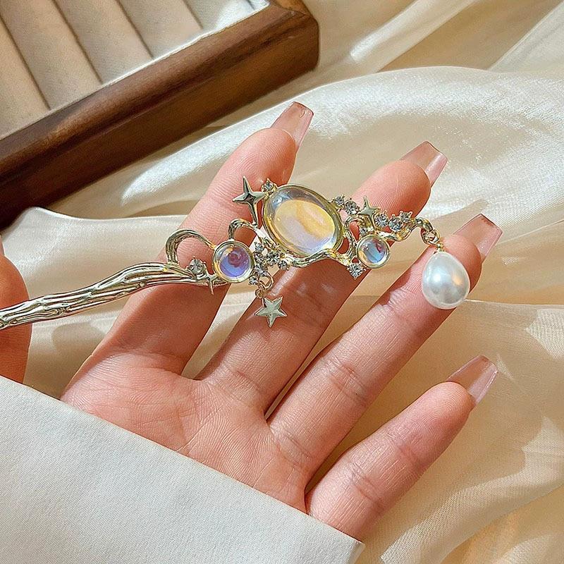 Moonstone Hairpin with Star &  - Hair Care Ingredients ulasan dan harga