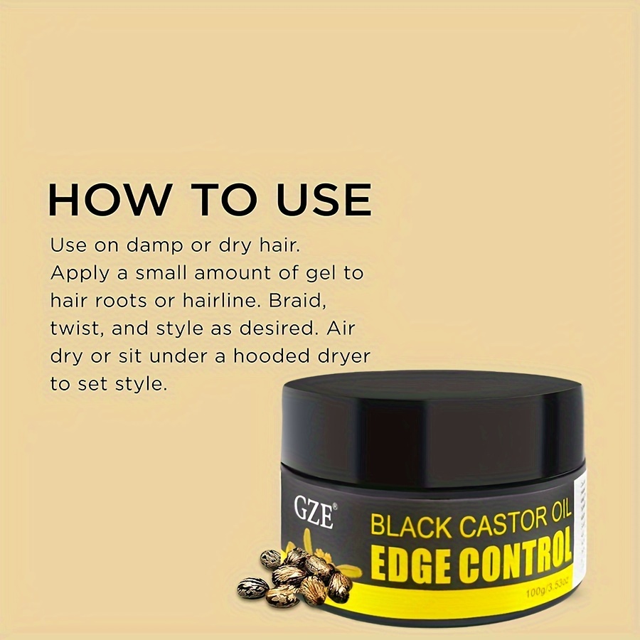 GZE African Black Castor Extra - Edge Control Gel ulasan dan harga
