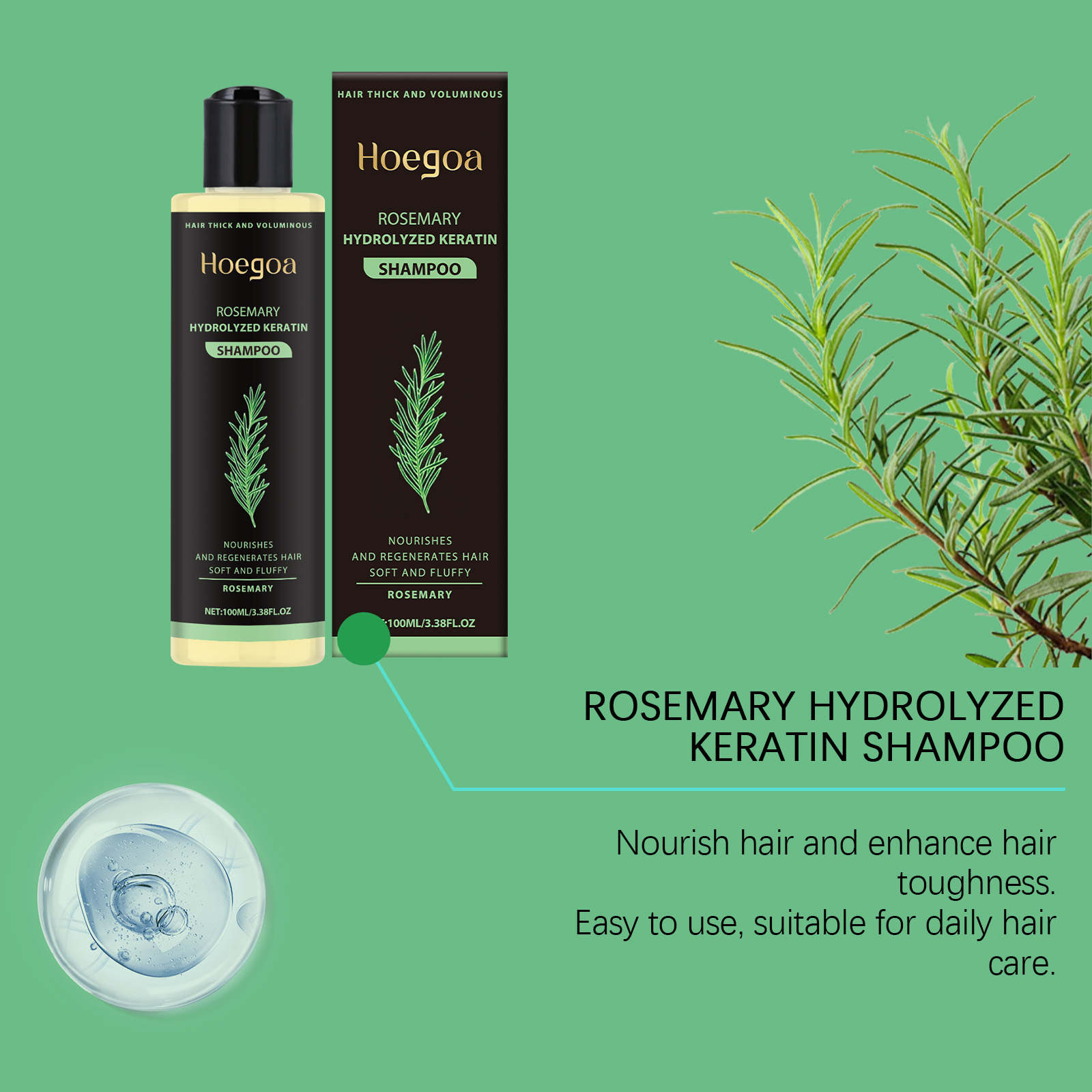 Hoegoa Rosemary Hair Shampoo V - Rosemary Hair Oil ulasan dan harga