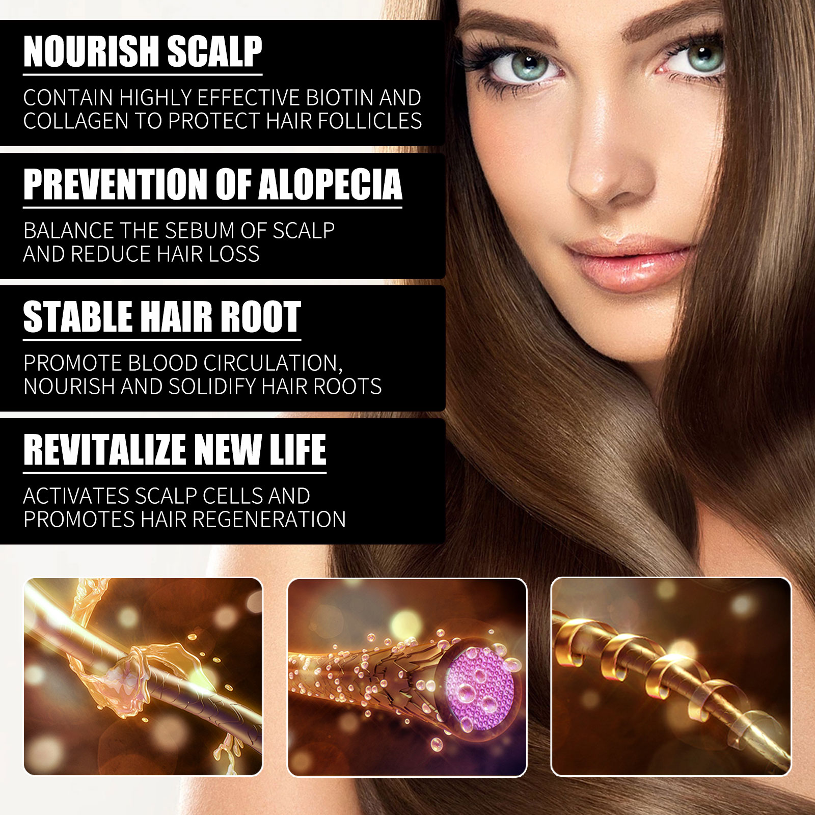 Biotin Hair Oil Collagen Scalp - Hair Care Ginseng ulasan dan harga