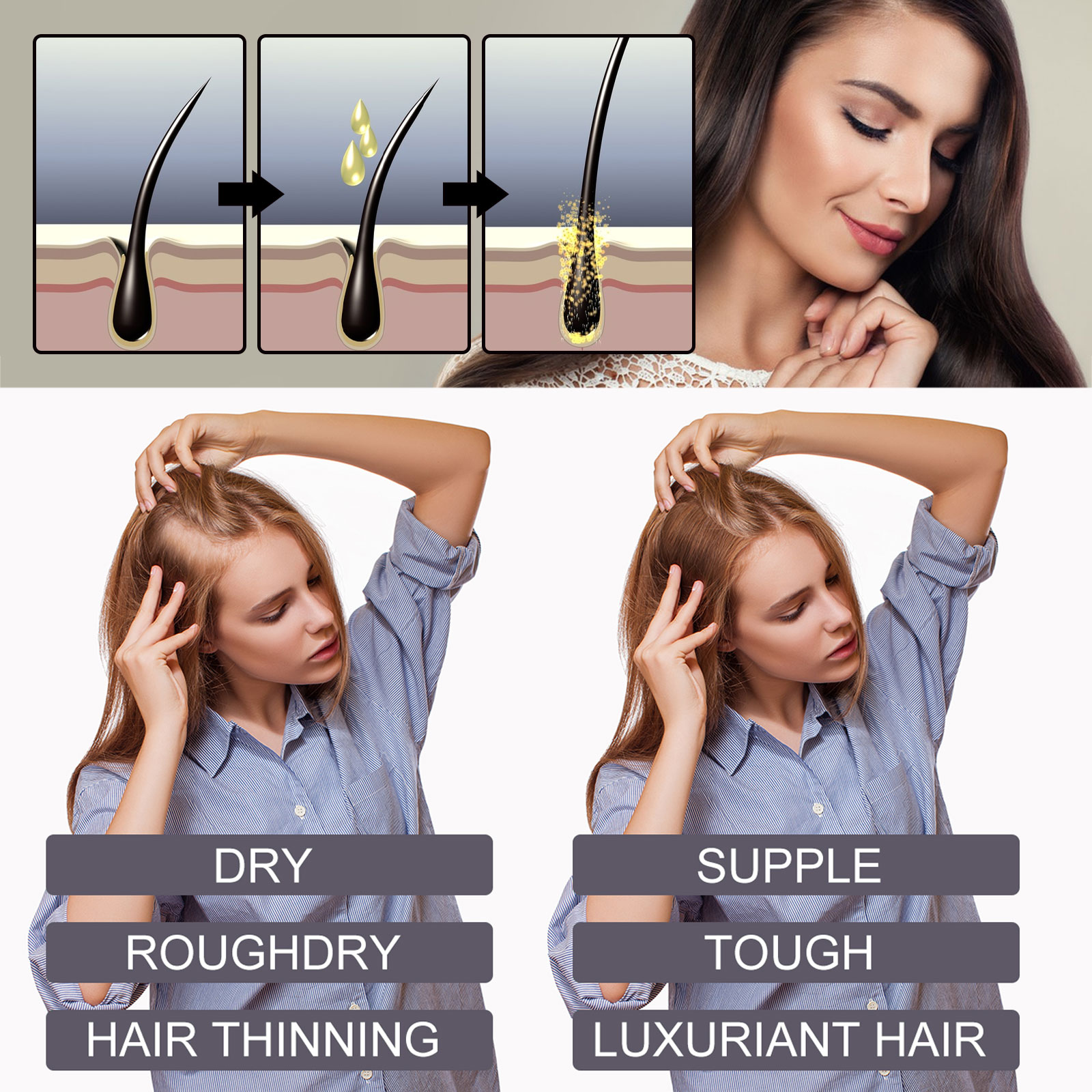 Biotin Hair Oil Collagen Scalp - Hair Care Ginseng ulasan dan harga