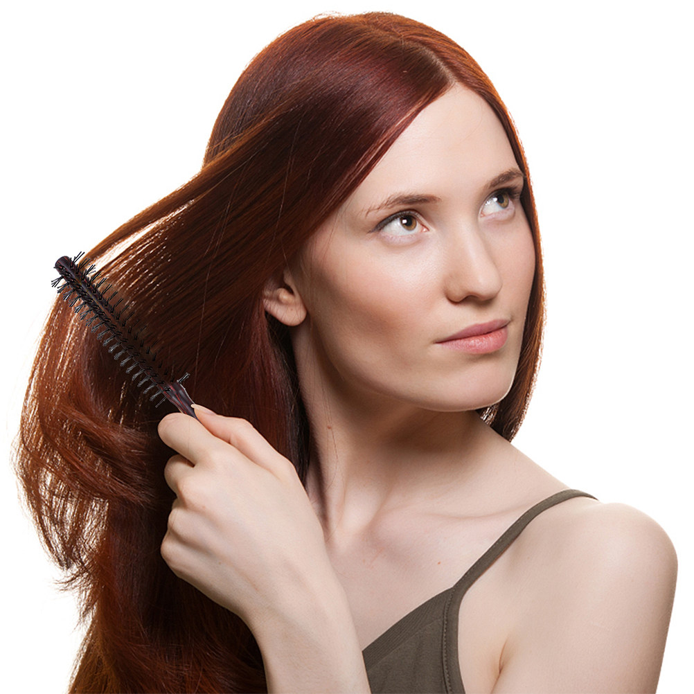 2Pcs Wood Round Hair Brush Cur - Hair Care In Salon ulasan dan harga