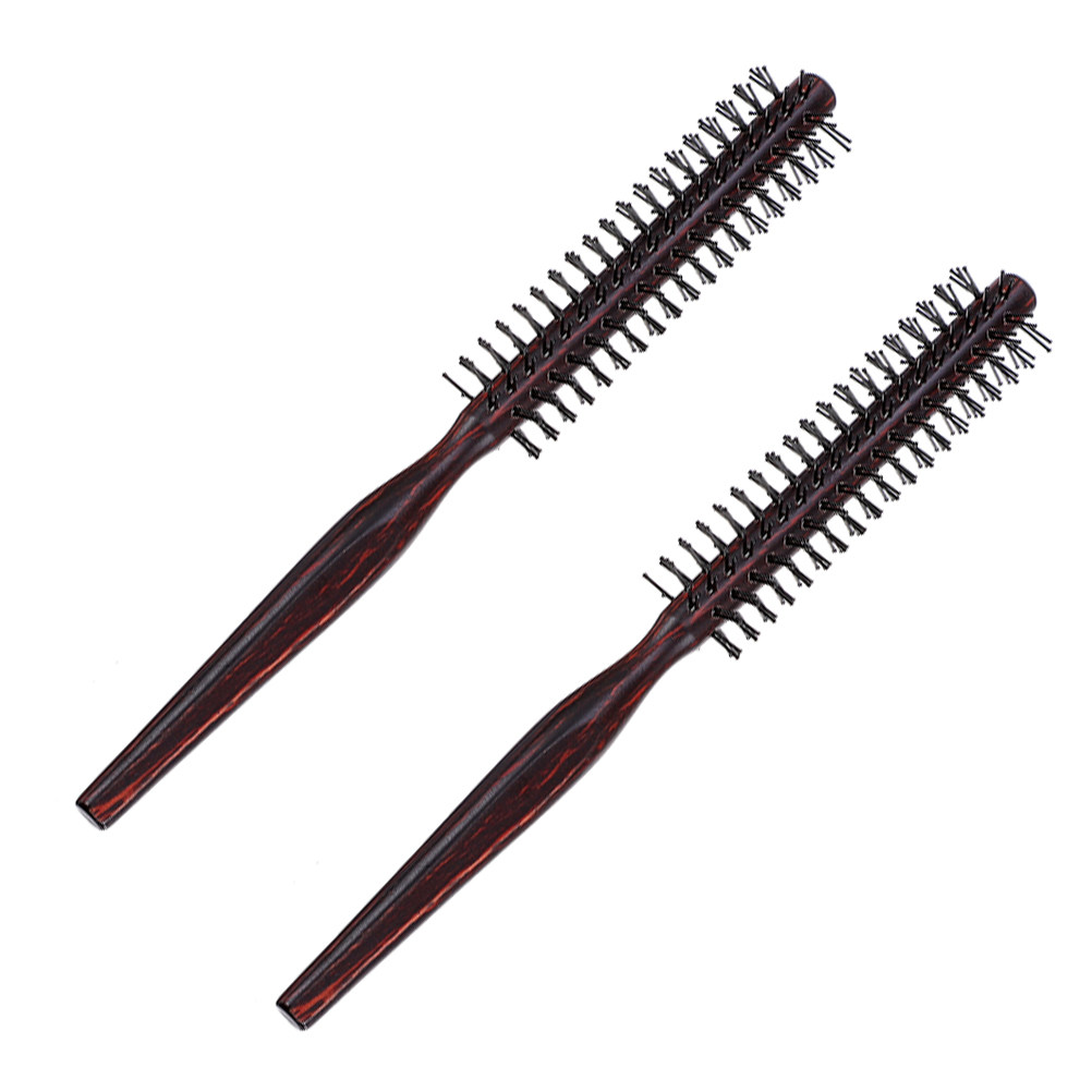 2Pcs Wood Round Hair Brush Cur - Hair Care In Salon ulasan dan harga