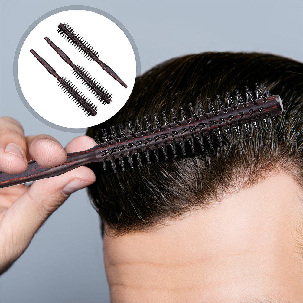 2Pcs Wood Round Hair Brush Cur - Hair Care In Salon ulasan dan harga