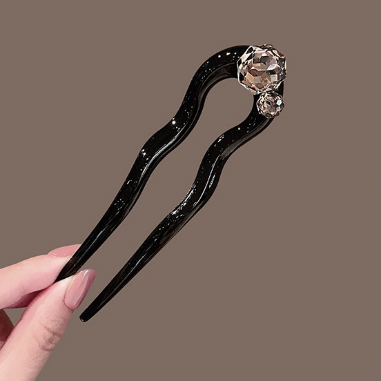 1PC Crystal Hair Fork,Black El - Hair Care Ingredients ulasan dan harga