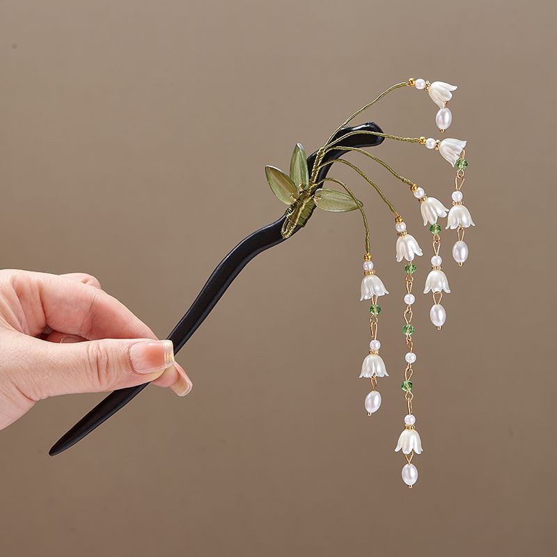 Wooden Flower Hairpin Vintage  - Hair Care Ingredients ulasan dan harga