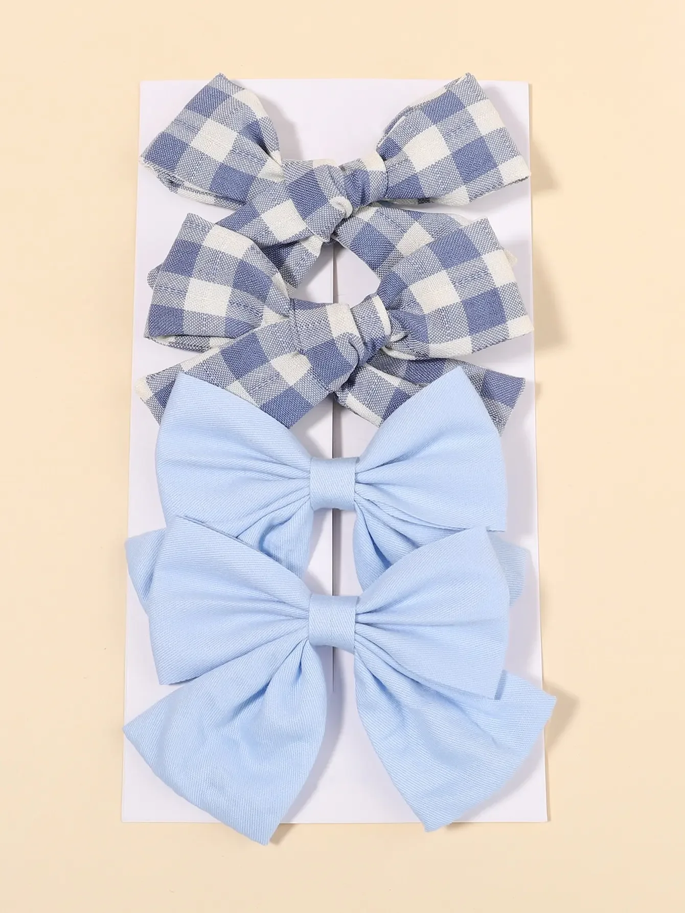4Pcs/Set Cute Plaid Bow Hair C - Hair Care For Baby ulasan dan harga