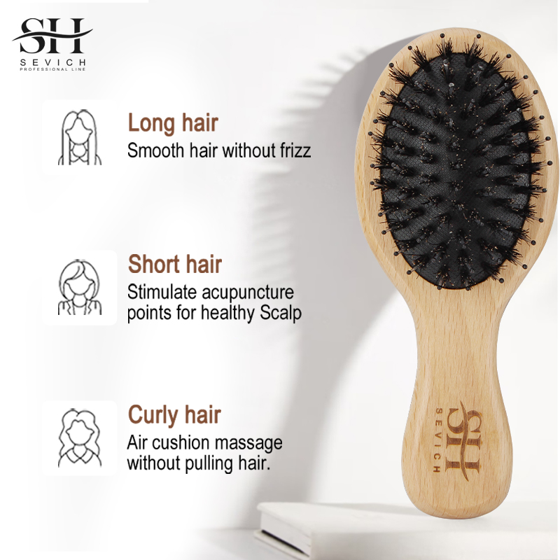 Natural Boar Bristle Hair Fluf - Hair Care In Salon ulasan dan harga
