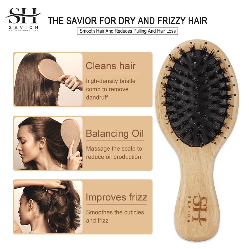 Natural Boar Bristle Hair Fluf - Hair Care In Salon ulasan dan harga