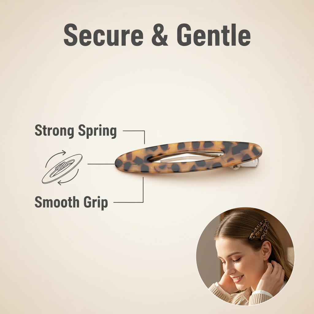 2pcs/Set Elegant Acetate Oval  - Hair Care Ingredients ulasan dan harga