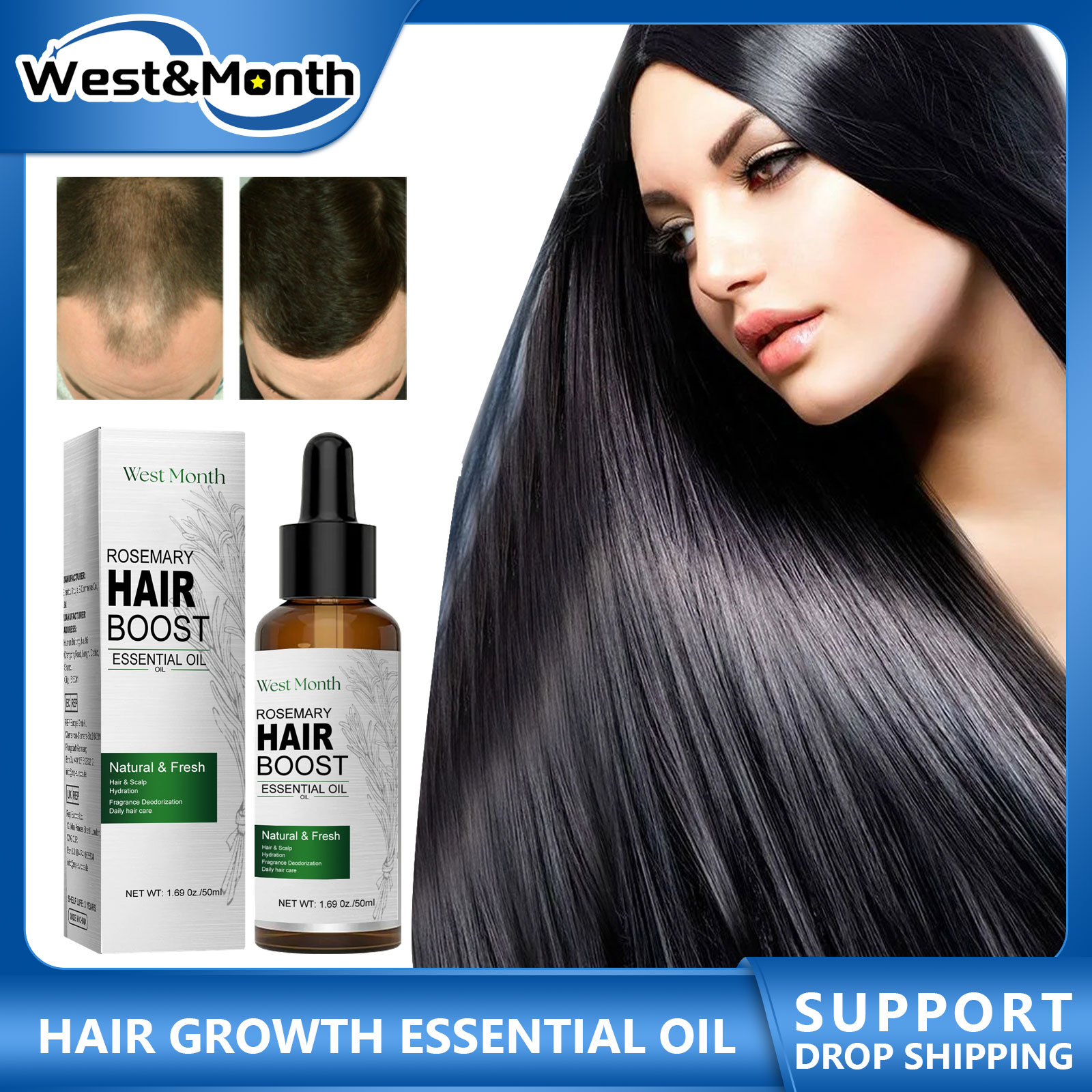 Hair Growth Essential Oil Rose - Rosemary Hair Oil ulasan dan harga