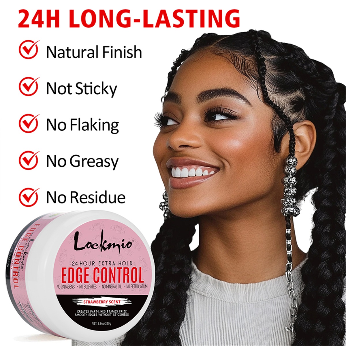 LOCKMIO 250g Edge Control Wax, - Edge Control Gel ulasan dan harga